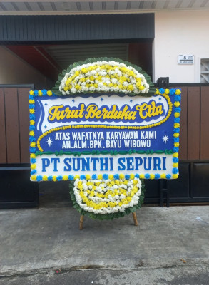 Papan Bunga Duka di Sentul